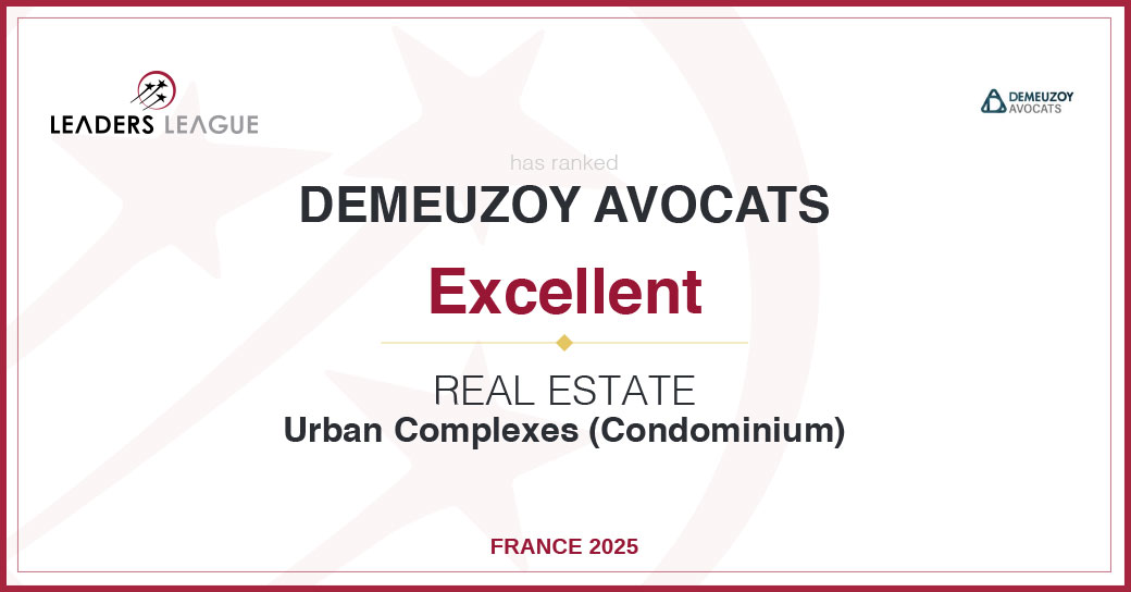 Label 2025 : Classé 'EXCELLENT' en droit des copropriétés au classement 'Leaders League' Label 2025 : Classé 'EXCELLENT' en droit des copropriétés au classement 'Leaders League'