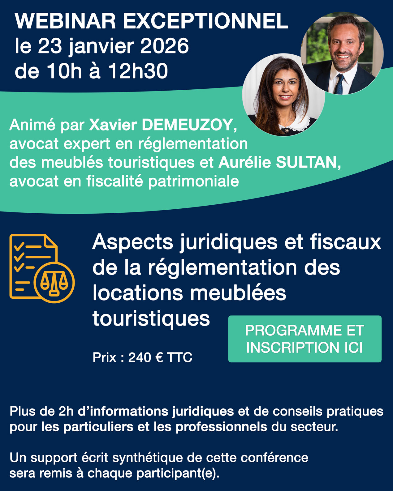 Webinar Xavier Demeuzoy Location meublés touristiques