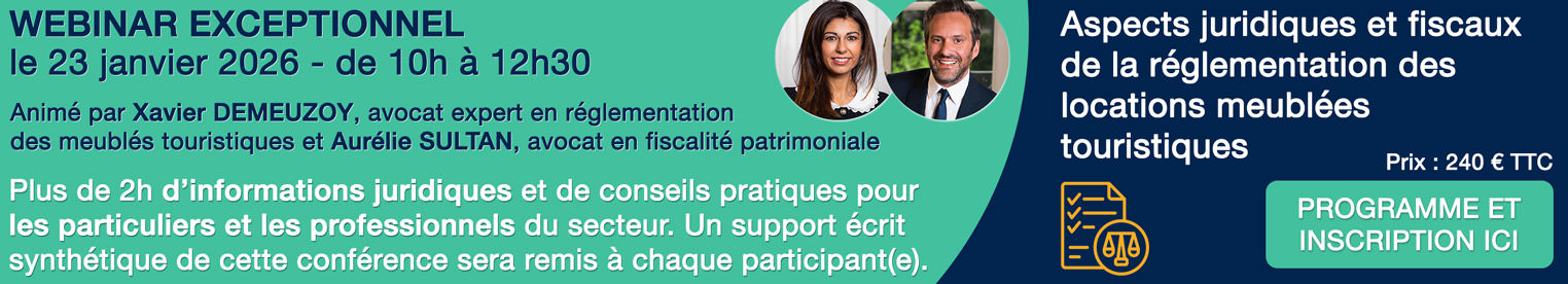 Webinar Xavier Demeuzoy Location meublés touristiques